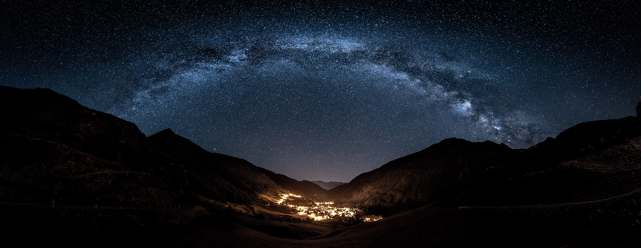 milky way panorama east tyrol