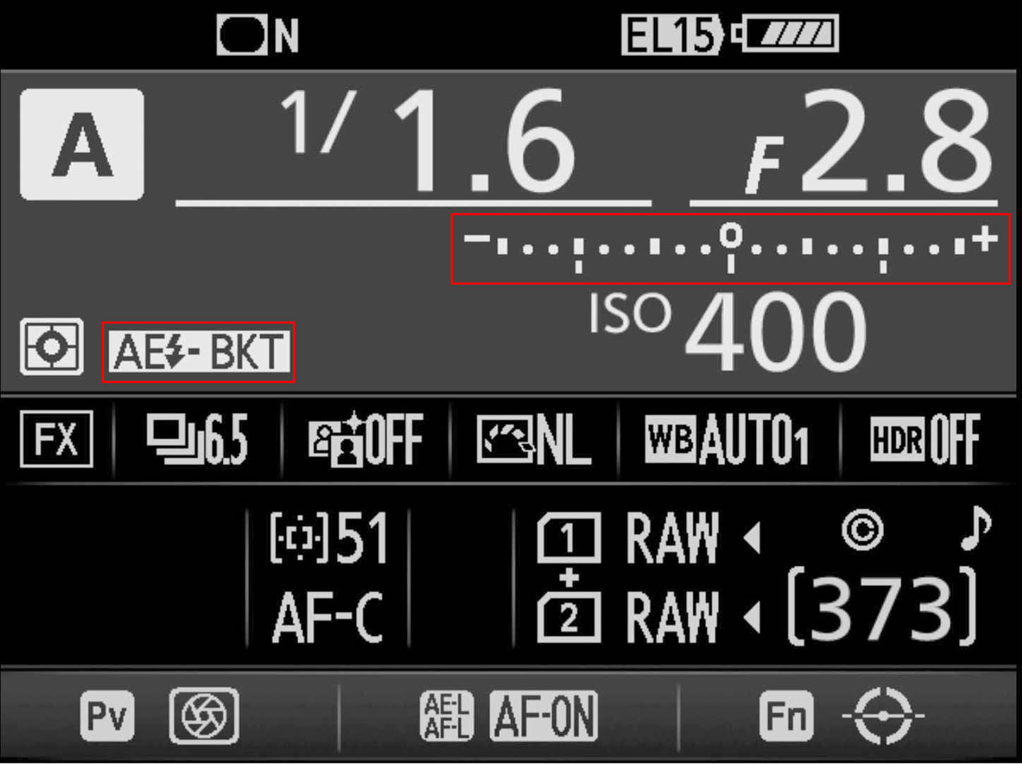 nikon bracketing button