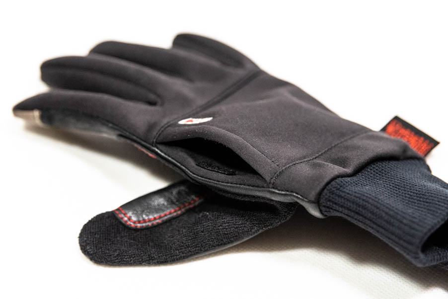 gloves with warmer pocket